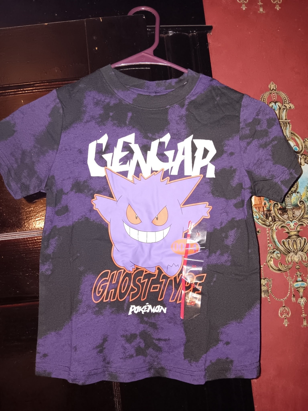 Gengar Purple Tie-Dye Kids T-Shirt ( Price Is Firm)